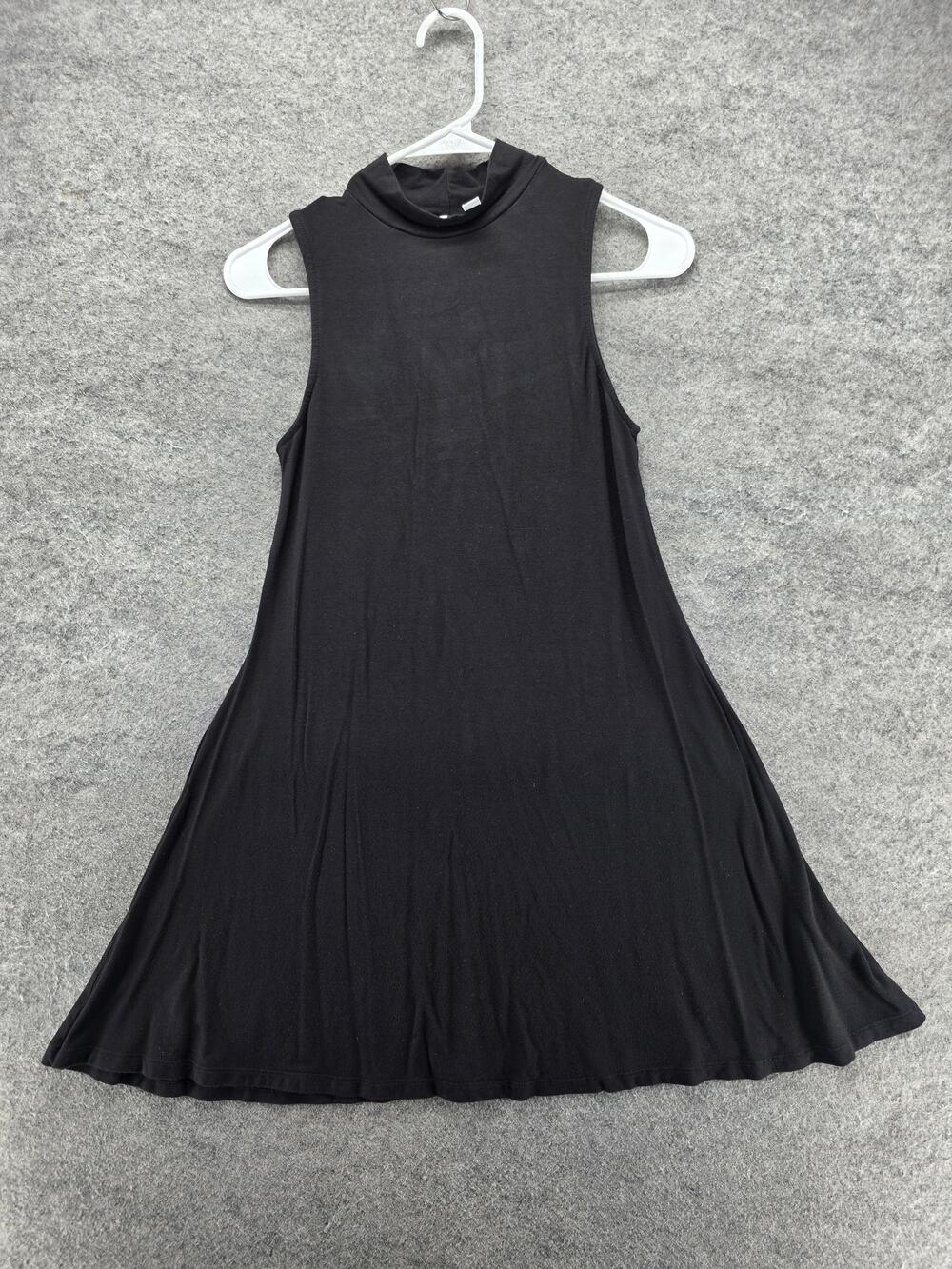 Free Press Dress Womens S Black Trapeze & Swing Short Mock Neck Jersey Casual